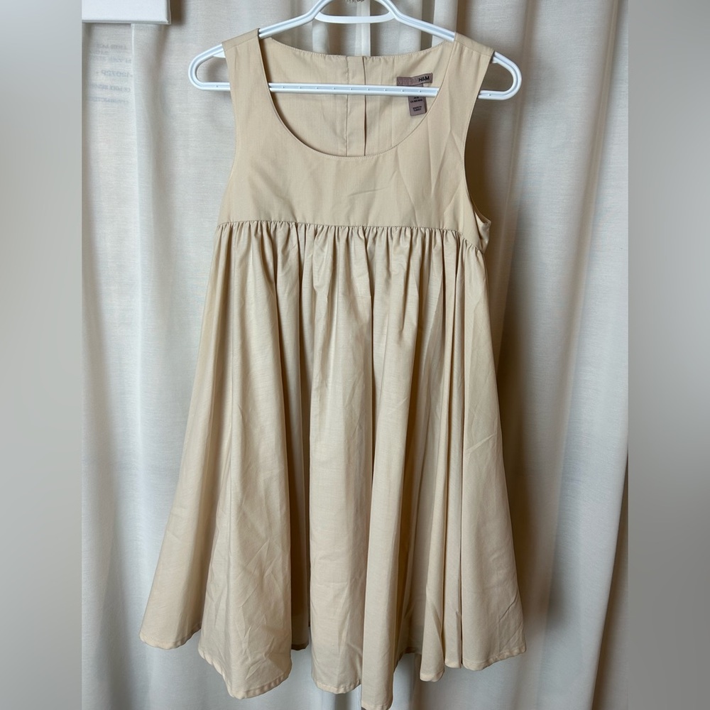 Babydoll cotton blend dress pockets size 6